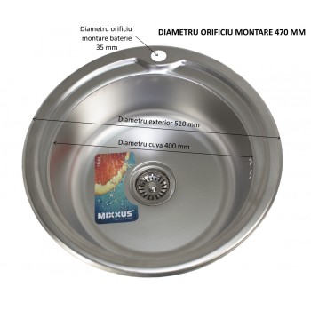 MIXXUS Z510-08-180D chiuveta bucatarie din inox