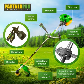 Motocoasa benzina PartnerPro PPA-56, 2T, 5.8 CP, 10000 rpm