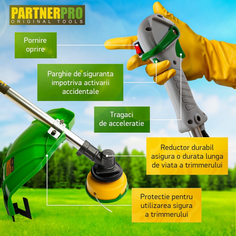 Motocoasa benzina PartnerPro PPA-56, 2T, 5.8 CP, 10000 rpm