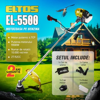 Motocoasa pe benzina EL5500 Eltos 4.7 CP , 5500 Watti