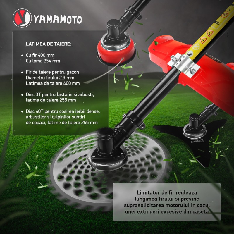 Motocoasa pe benzina Yamamoto YBC-57 6CP, 52CC, 2T