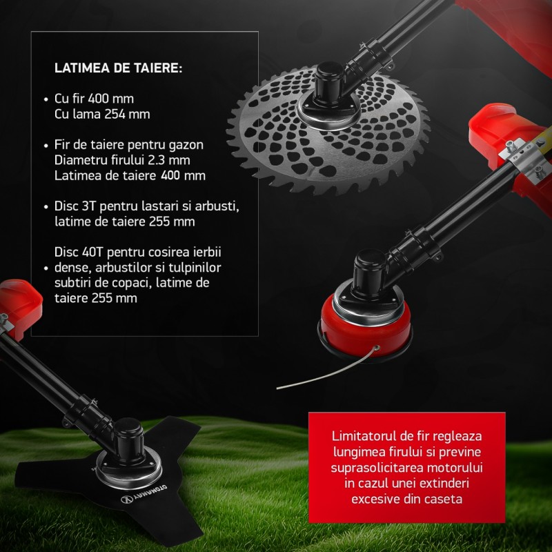 Motocoasa pe benzina YAMAMOTO YM-5600, 4 T , 5.6 CP, 52CC