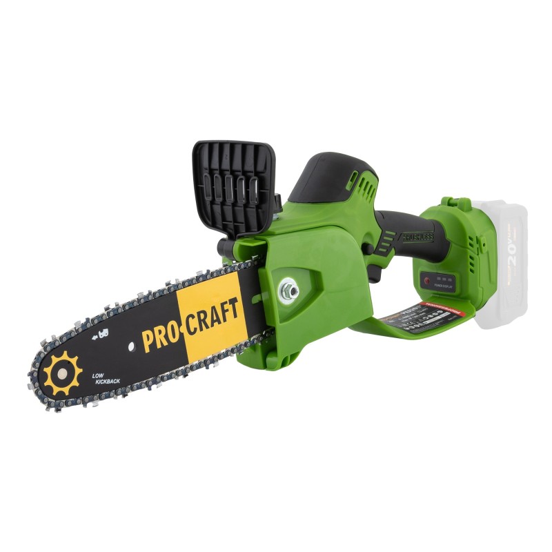 Motofierastrau cu acumulator Procraft PKA20, Li-ion, 20 V, 4.0 Ah, 4600 rotatii, Brushless, Lama 24 cm