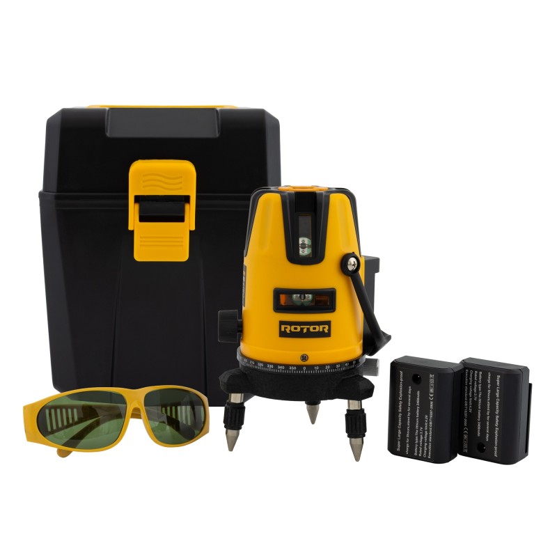 Nivela laser ROTOR RLE-3D, 3 linii , ±2 mm/5m, 40 m, Timp de nivelare ≤ 5s