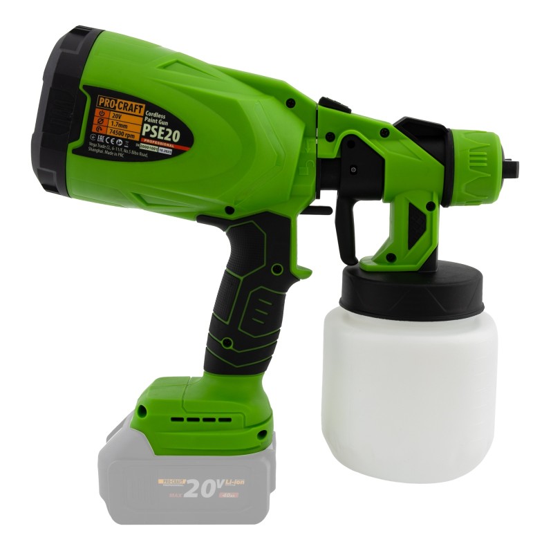 Pistol de vopsit cu acumulator 800W PROCRAFT PSE20