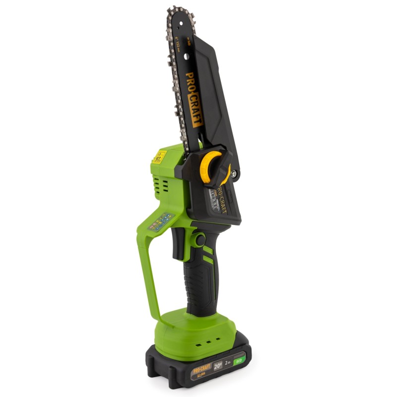 PKA46 Mini fierăstrău pe acumulator PROCRAFT 2 x acumulatori 20V / 2Ah, 1 x încărcător