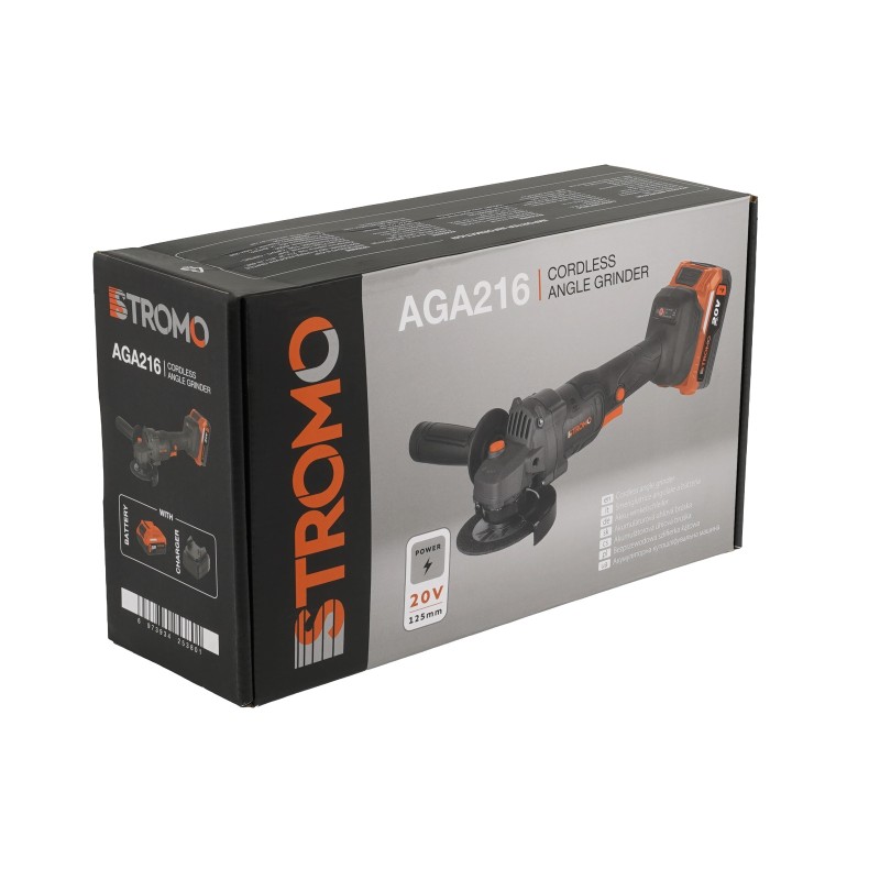 Polizor unghiular pe acumulator Stromo AGA216 4 Ah, 20 V , 7450 rot/min , Brushless