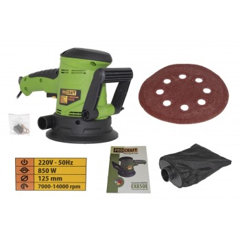 PROCRAFT EX850E, masina de slefuit excentrica, produsul contine taxa timbru verde 2.5 Ron, 2 kg