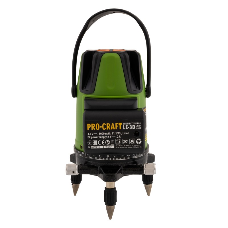 PROCRAFT LE-3D, Nivela laser