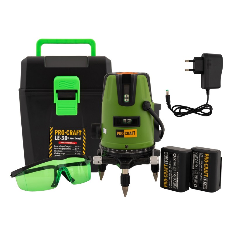 PROCRAFT LE-3D, Nivela laser