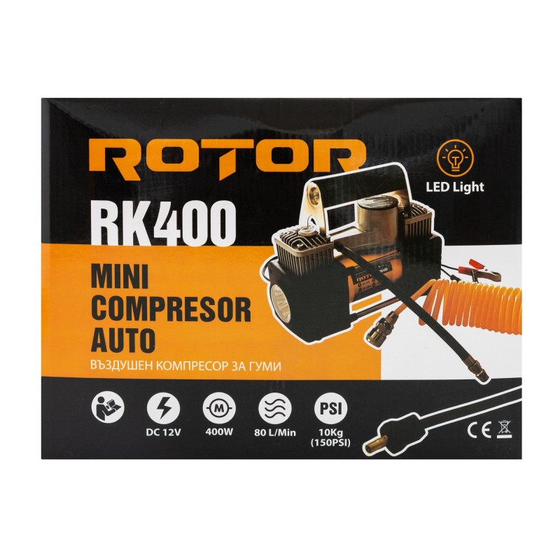 RK400 ROTOR Mini compresor auto 80L/MIN