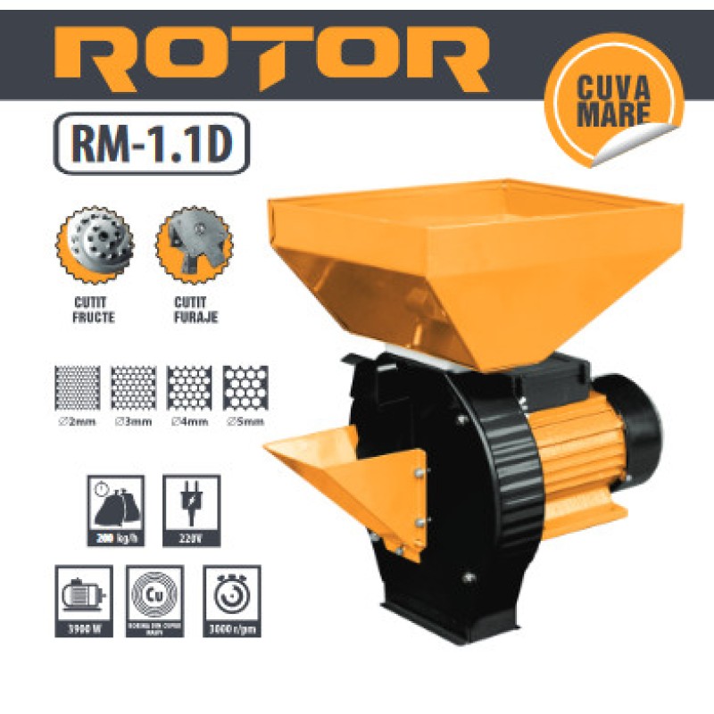 RM-1.1D moara electrica ROTOR, 3.9 kW