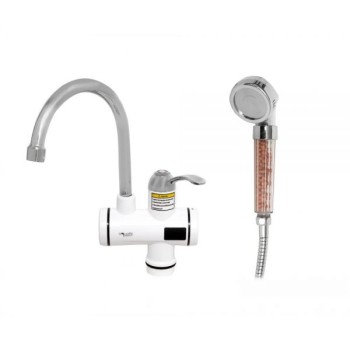 Robinet electric Elefant SC30H35X Para dus, 3000W, Afisaj LED, Cartus ceramic, Temperatura apa 30-40 grade