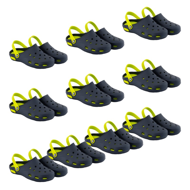 Saboti pentru Bărbați albastru inchis/verde 41-45 ETC-06/2