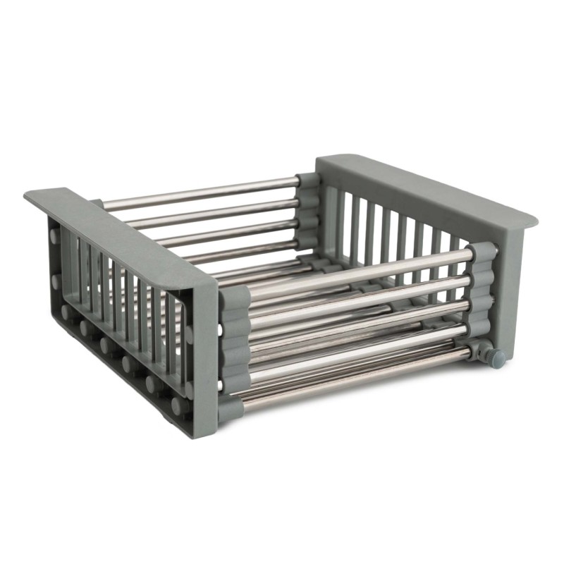 Scurgator extensibil 41x27 cm, gri pentru chiuveta, FLEKO