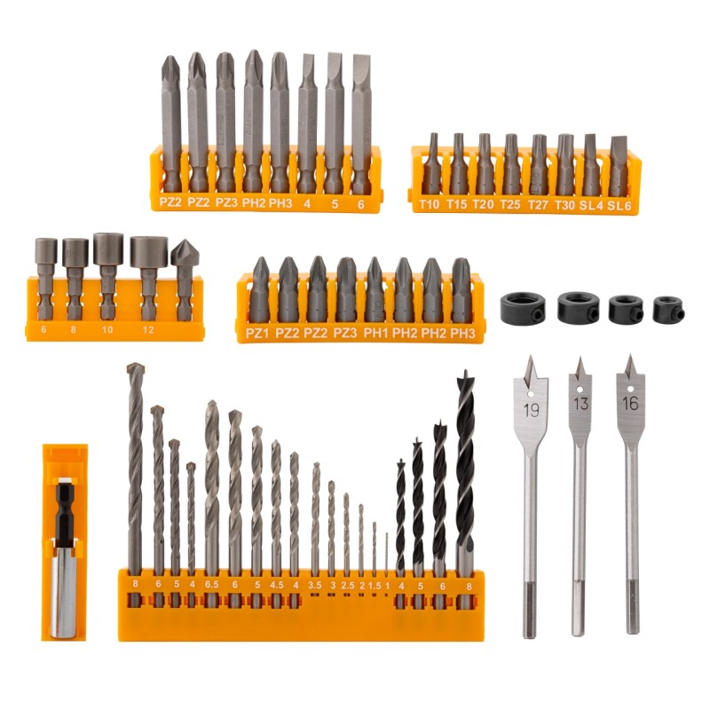 Set biti, tubulare si burghie, 62 piese ROTOR RBB62