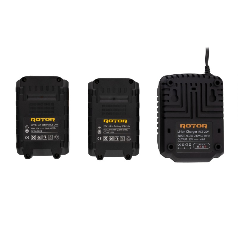 Set incarcator 20V cu acumulator 20V/2Ah RCB-20V ROTOR