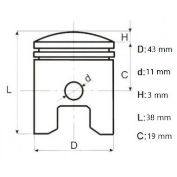 SET PISTON CHINA 4500, Elefant
