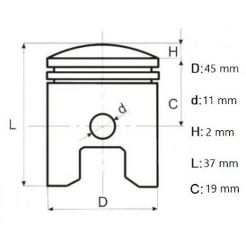 SET PISTON CHINA 5200, Elefant