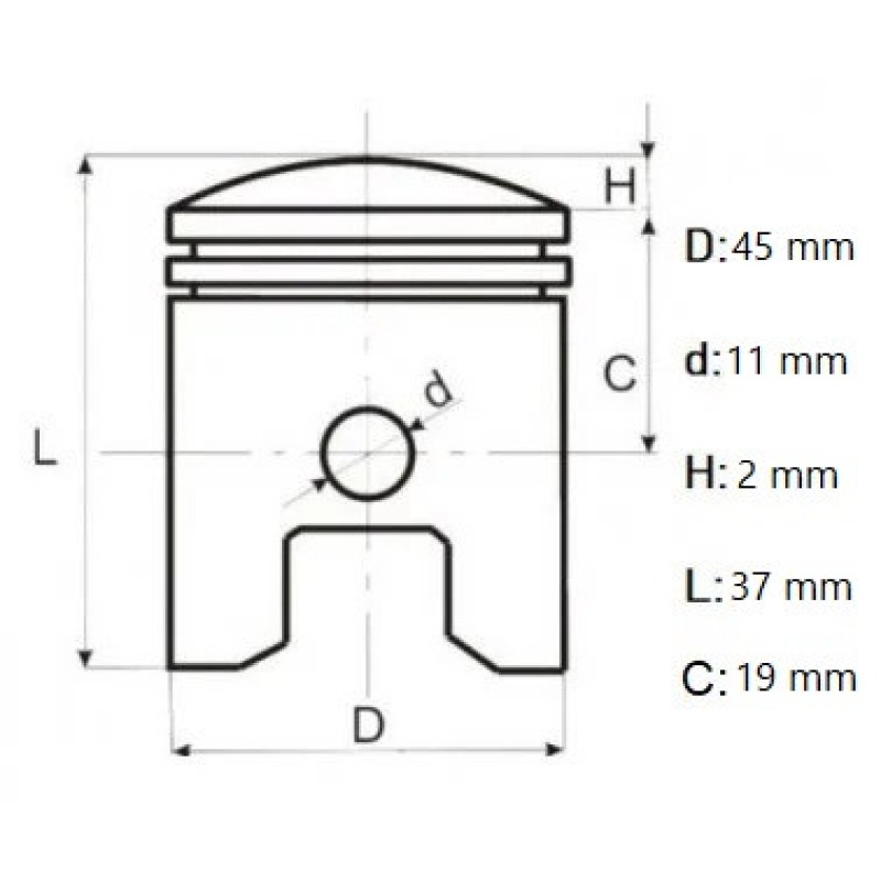 SET PISTON CHINA 5200, Elefant
