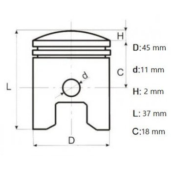 Set piston CHINA 5800, Elefant