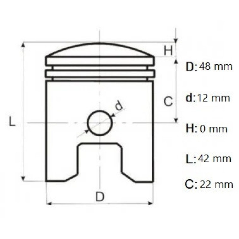 Set piston HUS365, Elefant