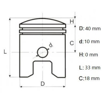 Set piston MS210/230, Elefant