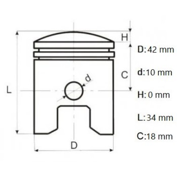 Set piston MS250, Elefant