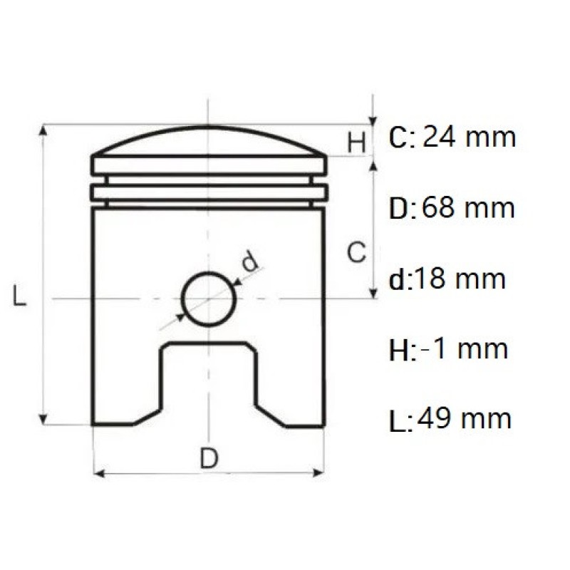 Set piston segmenti generator Honda GX160/ generator chinezesc 5.5hp, motocultor, Elefant