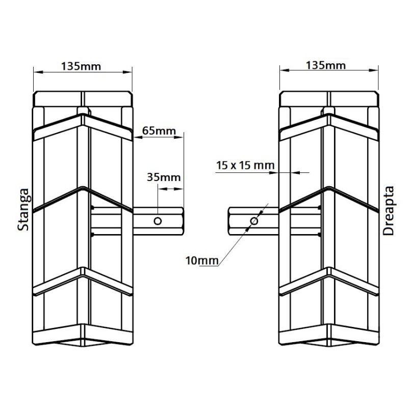 Set roti metalice 300x135 cu manicot, 23 de axe, Elefant