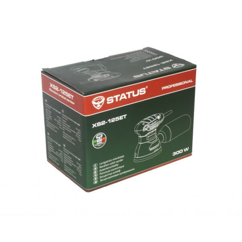 Slefuitor Orbital cu excentric Status XS2-125ET, 125 mm, 300 w, 12000 RPM sac de colectare, Italia