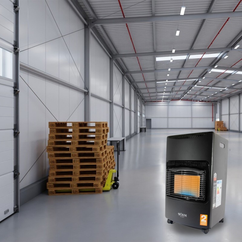 Soba pe gaz GPL BÖHM BF-003A , 4,20 kW , 3 trepte de putere , 20-80 m², Regulator GPL + Furtun GPL 1,5 m