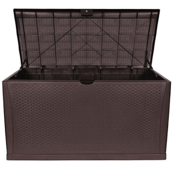 TM-SBR46 TOUGH MASTER 460L Storage Box Rattan style, coffee, no hinge