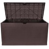 TM-SBR46H TOUGH MASTER 460L Storage Box Rattan style, coffee, hinges