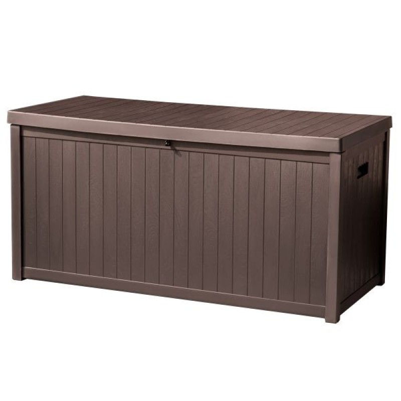 TM-SBW43H TOUGH MASTER 430L Storage Box Wooden style, coffee, hinges