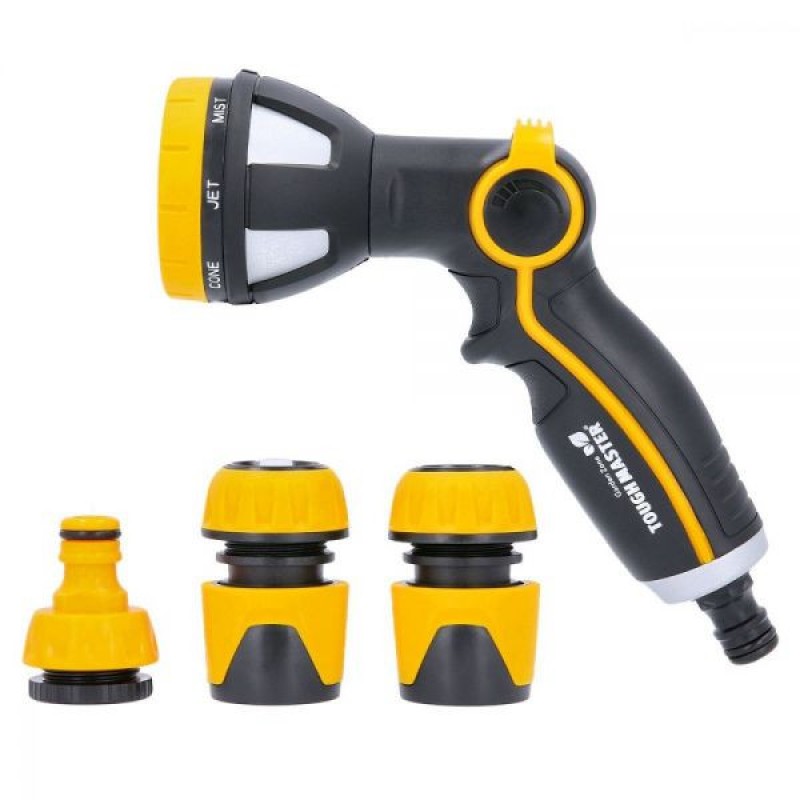 TM-SG8US TOUGH MASTER Spray Gun Set 8-pattern, metal, Single Turn