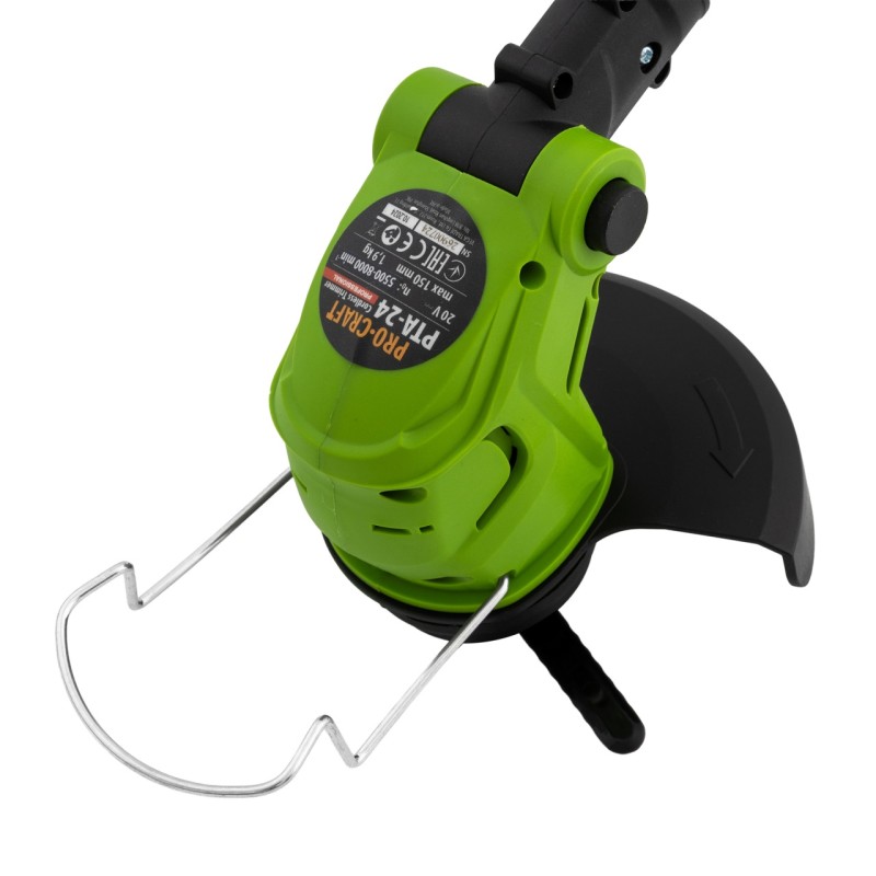 Trimmer pentru tuns iarba pe acumulator PROCRAFT PTA-24 10000 rot/min, 2 x acumulatori 21V/1.5Ah