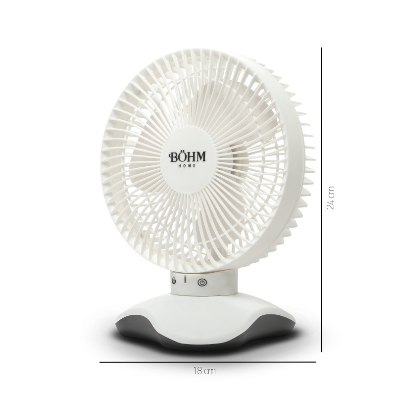 Ventilator de Birou 6" cu USB BÖHM BP2306,Număr viteze 3, Unghi de înclinare 60°