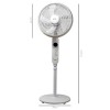 Ventilator de Podea 16" BÖHM BF403RC-5B Număr viteze 3, 45W, Reglaj pe inaltime pana la 125 cm, Functie de oscilatie 75°