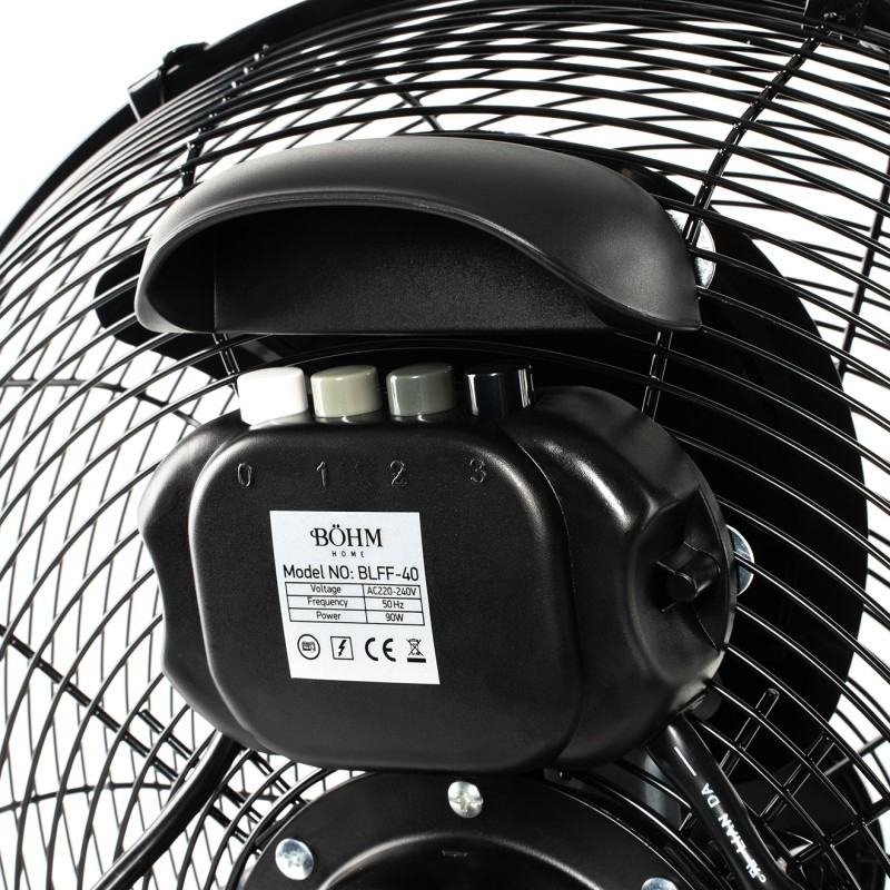 Ventilator de Podea 16" BÖHM BLFF-40 Număr viteze 3 ,90W, Unghi de înclinare reglabil