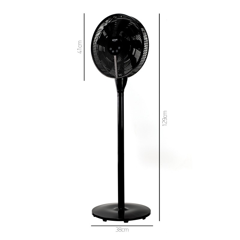 Ventilator de Podea 16" BÖHM BY2316 Număr viteze 8, 25W,Ecran LED, telecomanda