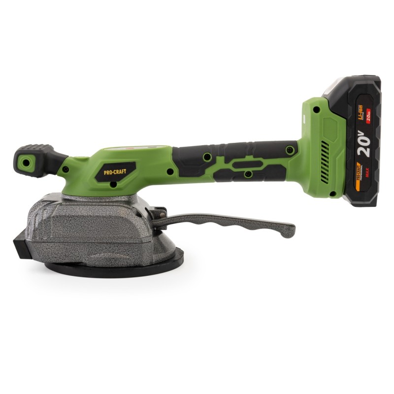 Ventuză pentru gresie pe acumulator PROCRAFT PTM20 1 x acumulator 20V/2Ah, 15.000 vibrații/min