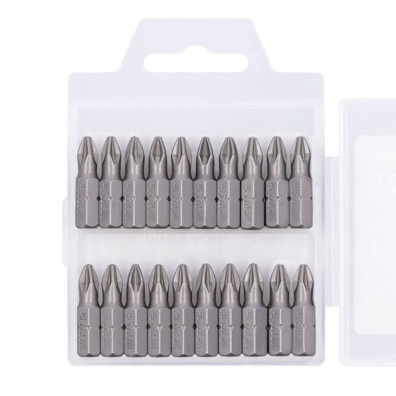 WC-BPZ2520 WELLCUT SCREWDRIVER BIT PZ2 20 PCS PZ2 25 MM