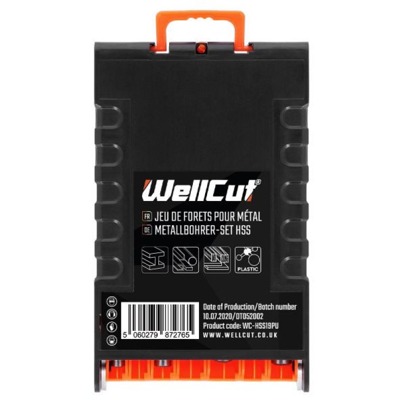 WC-HSS19PU WellcutHSS TWIST DRILL BIT SET 19 PCS, ULTRA