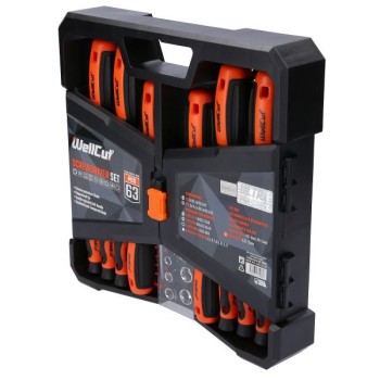 WC-RSD63 WELLCUT RATCHET SCREWDRIVER RATCHET SCREWDRIVER SET 63 Pcs