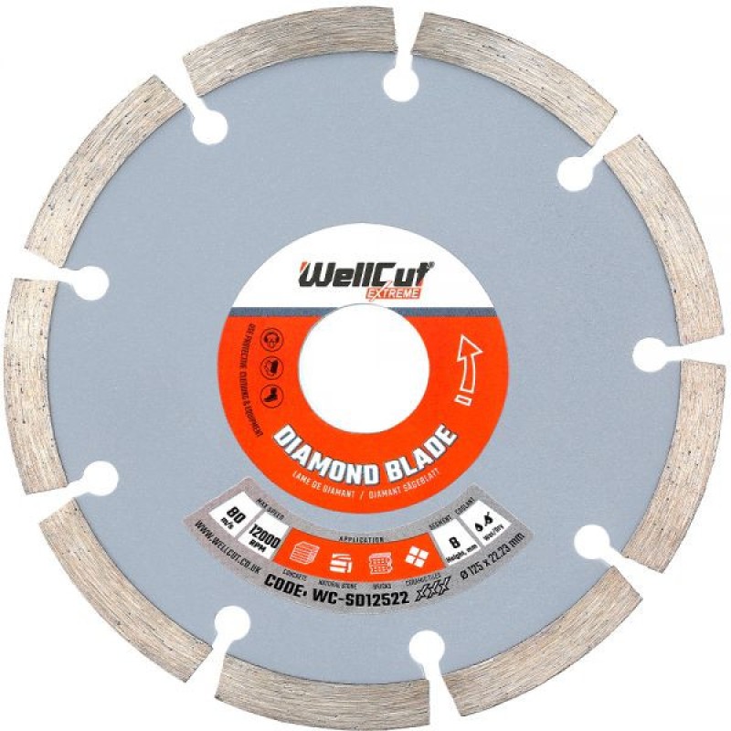 WC-SD12522 WELLCUT Diamond Blade 125x22mm