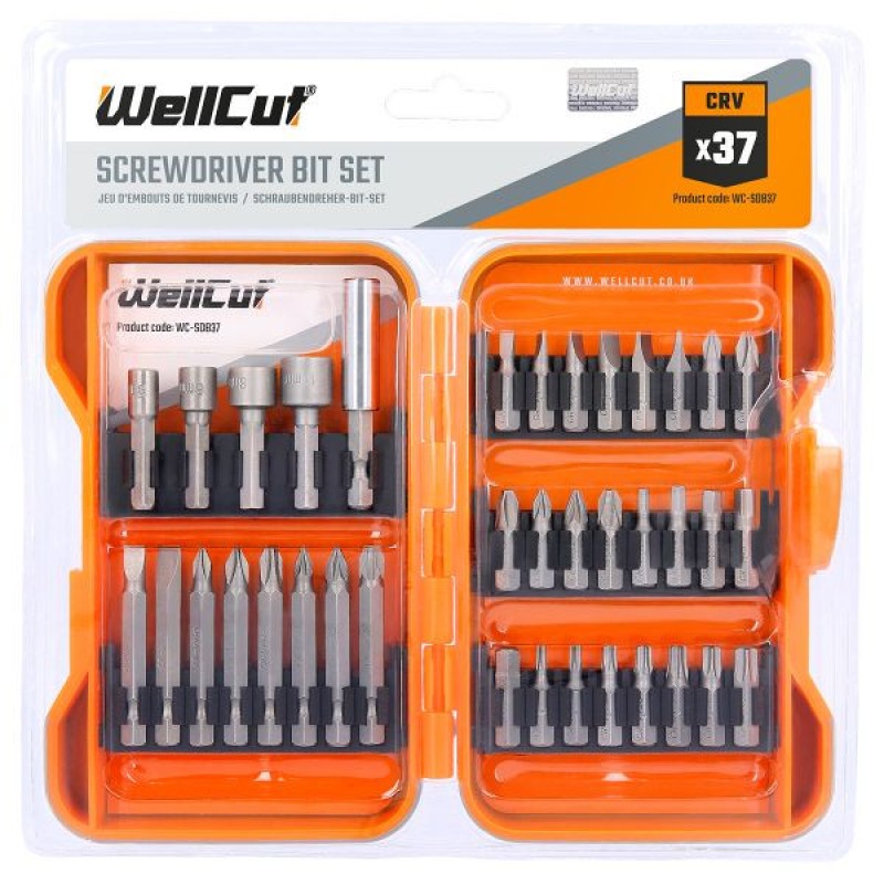 WC-SDB37 WELLCUT 37 Piece Screwdriver Bits Set