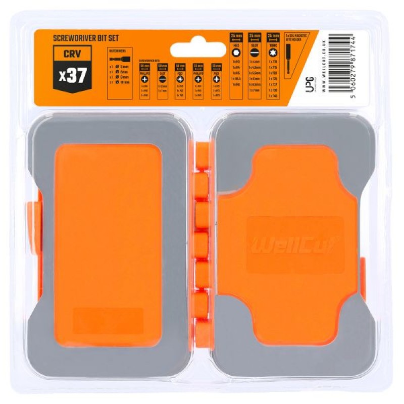 WC-SDB37 WELLCUT 37 Piece Screwdriver Bits Set