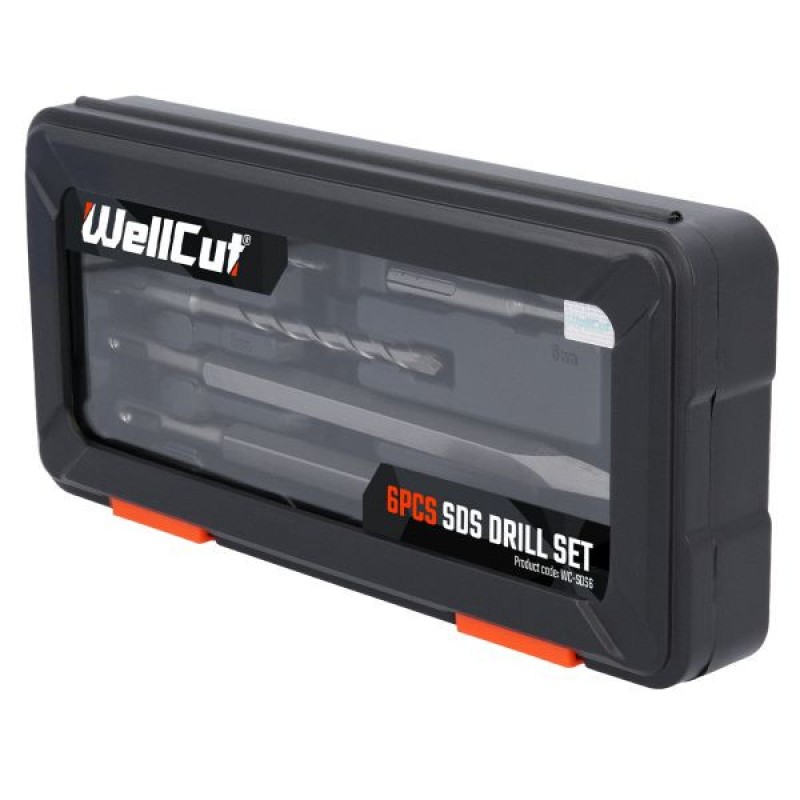 WC-SDS6 Wellcut HAMMER DRILL BIT SET 6 pcs