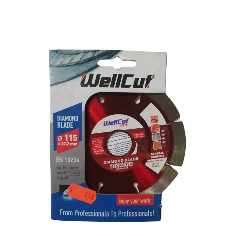 WELLCUT PROFI 115 MM*10 MM*22.23 MM SEGMENTED